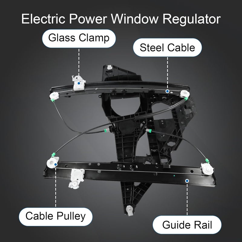 CARMOCAR 740-178 Window Regulator Without Motor Front Left Driver Side Replacement for 2003-2006 Ford Expedition，2003-2006 Lincoln Navigator - Image 3